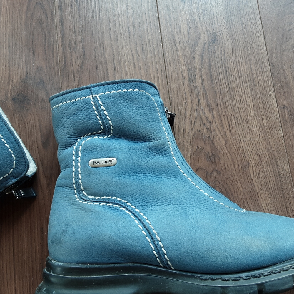 Pajar Teal Front-Zip Sherpa-Lined Winter Boots - Picture 4 of 6
